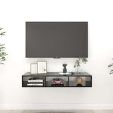 NNEVL Wall Shelf High Gloss Black 102x30x17 cm Chipboard