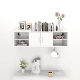 NNEVL Wall Shelf White 102x30x29 cm Chipboard