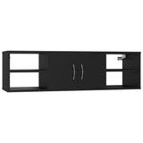 NNEVL Wall Shelf Black 102x30x29 cm Chipboard