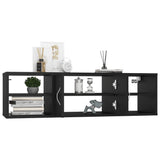 NNEVL Wall Shelf Black 102x30x29 cm Chipboard
