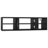 NNEVL Wall Shelf Black 102x30x29 cm Chipboard