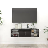 NNEVL Wall Shelf Black 102x30x29 cm Chipboard