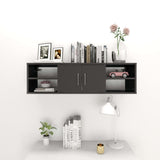 NNEVL Wall Shelf Grey 102x30x29 cm Chipboard