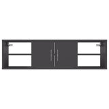 NNEVL Wall Shelf Grey 102x30x29 cm Chipboard