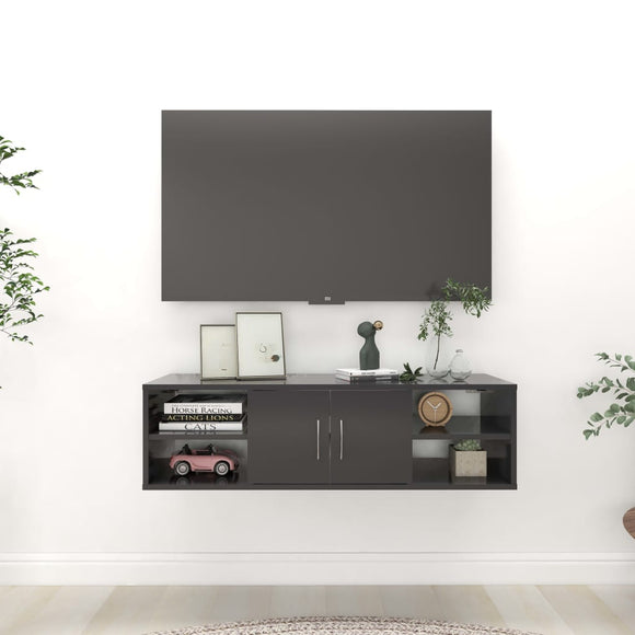 NNEVL Wall Shelf Grey 102x30x29 cm Chipboard
