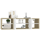 NNEVL Wall Shelf Sonoma Oak and White 102x30x29 cm Chipboard