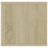 NNEVL Wall Shelf Sonoma Oak and White 102x30x29 cm Chipboard