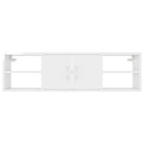 NNEVL Wall Shelf High Gloss White 102x30x29 cm Chipboard