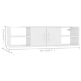NNEVL Wall Shelf High Gloss White 102x30x29 cm Chipboard