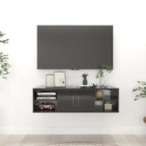 NNEVL Wall Shelf High Gloss Black 102x30x29 cm Chipboard
