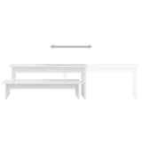 NNEVL TV Cabinet White 180x30x43 cm Chipboard