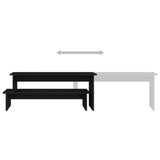 NNEVL TV Cabinet Black 180x30x43 cm Chipboard