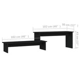 NNEVL TV Cabinet Black 180x30x43 cm Chipboard