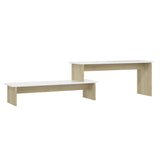 NNEVL TV Cabinet Sonoma Oak and White 180x30x43 cm Chipboard