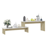 NNEVL TV Cabinet Sonoma Oak and White 180x30x43 cm Chipboard