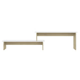 NNEVL TV Cabinet Sonoma Oak and White 180x30x43 cm Chipboard