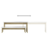 NNEVL TV Cabinet Sonoma Oak and White 180x30x43 cm Chipboard