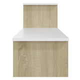 NNEVL TV Cabinet Sonoma Oak and White 180x30x43 cm Chipboard