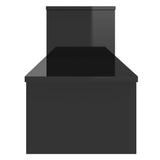 NNEVL TV Cabinet High Gloss Black 180x30x43 cm Chipboard