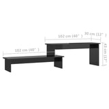 NNEVL TV Cabinet High Gloss Black 180x30x43 cm Chipboard