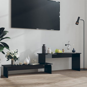NNEVL TV Cabinet High Gloss Black 180x30x43 cm Chipboard