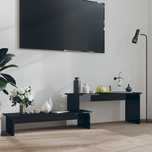 NNEVL TV Cabinet High Gloss Black 180x30x43 cm Chipboard