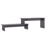 NNEVL TV Cabinet High Gloss Grey 180x30x43 cm Chipboard