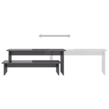 NNEVL TV Cabinet High Gloss Grey 180x30x43 cm Chipboard