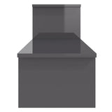 NNEVL TV Cabinet High Gloss Grey 180x30x43 cm Chipboard
