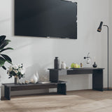 NNEVL TV Cabinet High Gloss Grey 180x30x43 cm Chipboard