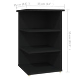 NNEVL Side Cabinet Black 35x35x55 cm Chipboard