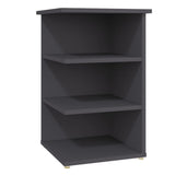 NNEVL Side Cabinet Grey 35x35x55 cm Chipboard