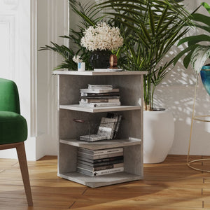 NNEVL Side Cabinet Concrete Grey 35x35x55 cm Chipboard