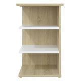 NNEVL Side Cabinet Sonoma Oak and White 35x35x55 cm Chipboard