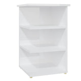 NNEVL Side Cabinet High Gloss White 35x35x55 cm Chipboard