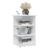 NNEVL Side Cabinet High Gloss White 35x35x55 cm Chipboard