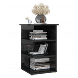 NNEVL Side Cabinet High Gloss Black 35x35x55 cm Chipboard