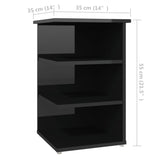 NNEVL Side Cabinet High Gloss Black 35x35x55 cm Chipboard