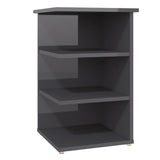 NNEVL Side Cabinet High Gloss Grey 35x35x55 cm Chipboard