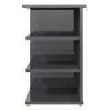 NNEVL Side Cabinet High Gloss Grey 35x35x55 cm Chipboard