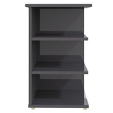 NNEVL Side Cabinet High Gloss Grey 35x35x55 cm Chipboard