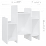 NNEVL Side Cabinet White 60x26x60 cm Chipboard