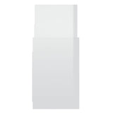 NNEVL Side Cabinet High Gloss White 60x26x60 cm Chipboard