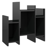 NNEVL Side Cabinet High Gloss Black 60x26x60 cm Chipboard