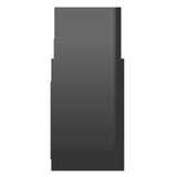 NNEVL Side Cabinet High Gloss Black 60x26x60 cm Chipboard