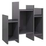 NNEVL Side Cabinet High Gloss Grey 60x26x60 cm Chipboard