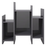 NNEVL Side Cabinet High Gloss Grey 60x26x60 cm Chipboard