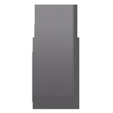 NNEVL Side Cabinet High Gloss Grey 60x26x60 cm Chipboard
