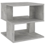 NNEVL Side Table Concrete Grey 40x40x40 cm Chipboard