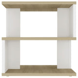 NNEVL Side Table Sonoma Oak and White 40x40x40 cm Chipboard